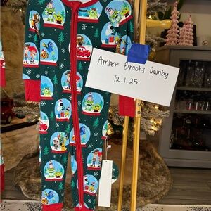 Little Sleepies Disney Pixar Snow Globes Christmas Zippy | size 12-18months NWT